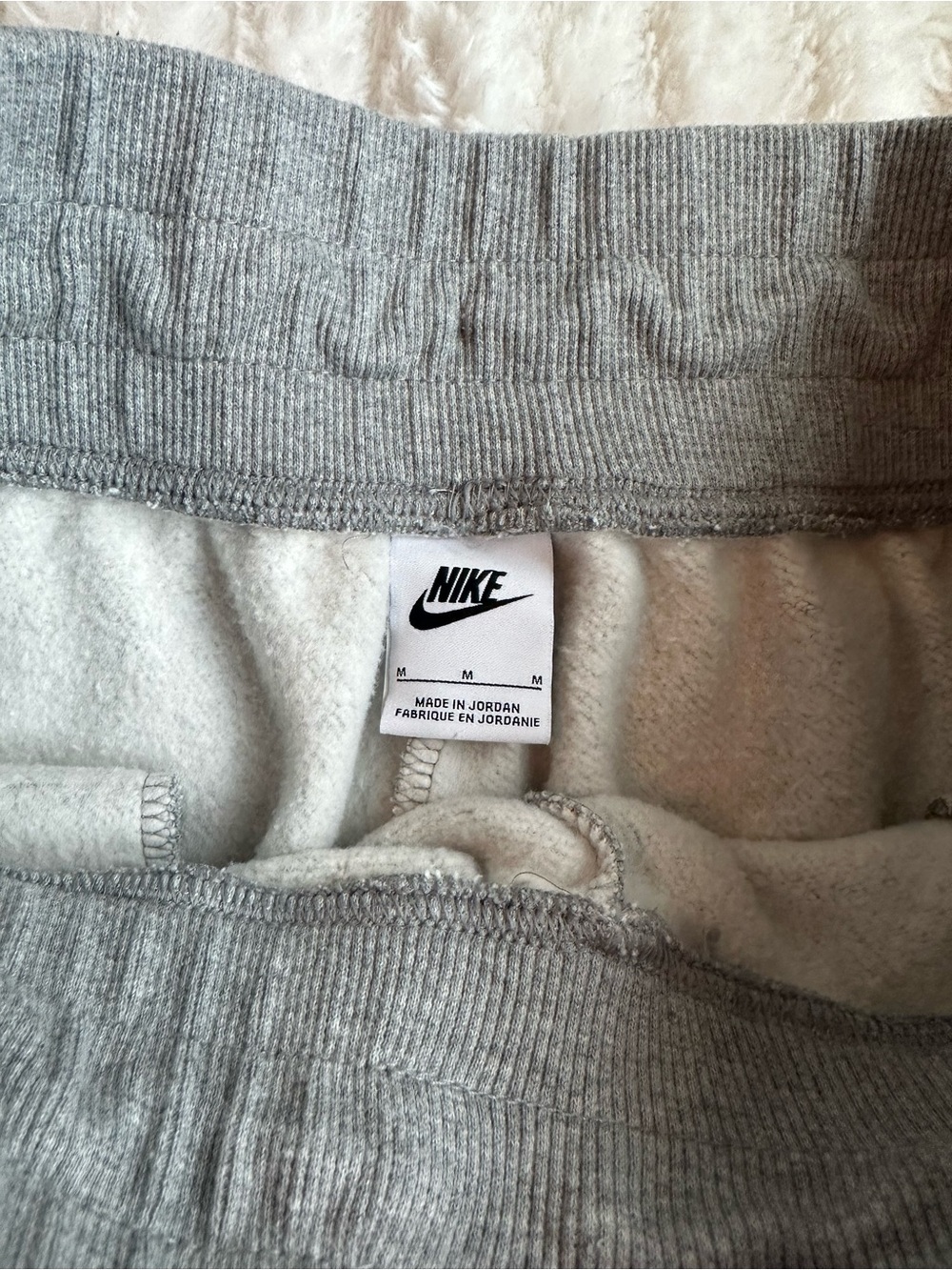 Nike Women's Phoenix Fleece High-Rise Gray Shorts - Picture 4 of 6